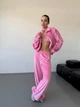 Женский костюм тройка розовый 42-46 р1349.007 - изображение 1