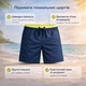 Мужские плавательные шорты для купания и пляжа темно-синие с неоновым поясом быстросохнущие (р. 2XL) - изображение 4