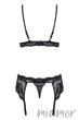 Комплект с поясом Obsessive 810-SEG-1 set L/XL Черный - изображение 4