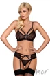 Комплект кружевной Obsessive 818-SEG-1 set L/XL Черный - изображение 1