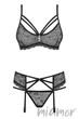 Комплект кружевной Obsessive 818-SEG-1 set L/XL Черный - изображение 3