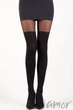 Колготки имитация чулок Marilyn Zazu 60d 3/4 Nero - изображение 1