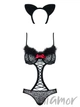 Костюм эротический "Дикая кошка" Obsessive Gepardina set 2XL Черный - изображение 5