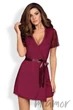 Халат с кружевом Obsessive Miamor robe S/M Бордо - изображение 1