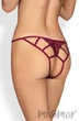 Трусики еротичні Obsessive Miamor panty otwarte L/XL Марсала - зображення 2