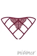 Трусики еротичні Obsessive Miamor panty otwarte L/XL Марсала - зображення 4