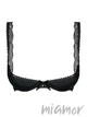 Бюстгальтер открытый Obsessive Miamor bra S/M Черный - изображение 3