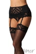 Комплект білизни еротичний відкритий з поясом Obsessive Lecille set L/XL Чорний - зображення 7