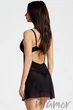Пеньюар прозорий з трусиками Obsessive Stelisa Chemise XXL/XXXL Чорний - зображення 2