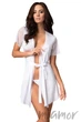 Халат з трусиками Obsessive Miamor robe S/M Белый - изображение 1