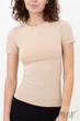 Футболка безшовна облягаюча GIULIA T-Shirt S/M Бежева - зображення 4