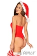 Комплект новогодний Obsessive Kissmas Teddy S/M Красный - изображение 2