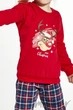Комплект/пижама для девочки новогодняя Family Look 592/130 Reindeer 134/140 Красно-синяя - изображение 2