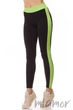 Леггинсы спортивные GIULIA LEGGINGS SPORT XS Черно-зеленые - изображение 1