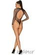 Боді-сітка з відкритою спиною Obsessive B125 S/M/L Чорне - зображення 4