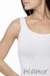 Майка бесшовная Giulia CANOTTA SCOLLO TONDO Bianco S/M Белая - изображение 3