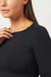 Tоп-лонгслив бесшовный с длинным рукавом Giulia Crop Top Black L/XL Черный - изображение 5