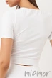 Tоп бесшовный с короткими рукавами Giulia Crop T-Shirt Bianco S/M Белый - изображение 3