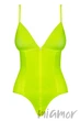 Боді неонового кольору Obsessive Neonia L/XL Жовтий - зображення 3