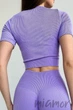 Футболка кроп-топ в рубчик InSecret Crop T-Shirt Ribbed Purple Rose S/M Фіолетова - зображення 2