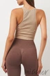 Топ бесшовный в рубчик GIULIA Halter Top Rib NATURALE L/XL Бежевый - изображение 4