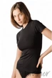 Футболка жіноча облягаюча Luna L008 Laura XL Чорна - зображення 3