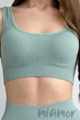 Топ на широких бретелях в рубчик InSecret Top Basic Ribbed VERDINO L/XL Мятный - изображение 1