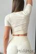 Топ безшовний з короткими рукавами Giulia Crop T-Shirt MILK S/M Молочний - зображення 4