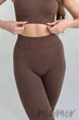 Леггинсы бесшовные в рубчик InSecret Leggings Basic Ribbed DEEP TAUPE 3XL Тауп - изображение 3
