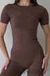 Футболка жіноча безшовна InSecret T-Shirt Basic Deep Taupe S/M Тауп - зображення 1
