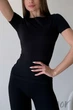 Футболка женская бесшовная InSecret T-Shirt Basic Black L/XL Черная - изображение 1