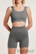Шорти короткі в рубчик з ефектом пуш-ап GIULIA SHORTS RIB SHAPE POPPY SEED L/XL Темно-сірі - зображення 3