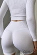 Шорти короткі в рубчик з ефектом пуш-ап GIULIA SHORTS RIB SHAPE White L/XL Білі - зображення 2
