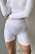 Шорти короткі в рубчик з ефектом пуш-ап GIULIA SHORTS RIB SHAPE White L/XL Білі - зображення 3