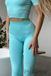 Леггинсы бесшовные InSecret Leggings Basic 02 WATERSPOUT S/M Голубые - изображение 2