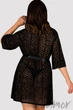 Халатик великого розміру Obsessive Jagueria peignoir 4XL/5XL Черный - изображение 2