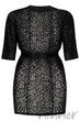 Халатик великого розміру Obsessive Jagueria peignoir 4XL/5XL Черный - изображение 5