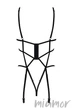 Боди с интимными вырезами Obsessive Badossa L/XL Черное - изображение 4