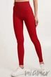 Леггинсы бесшовные в рубчик с пуш-ап эффектом GIULIA Leggings RIB Push Up WINERY S/M Бордовые - изображение 1