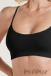 Топ бесшовный в рубчик GIULIA CAMI TOP RIB Nero S/M Черный - изображение 3