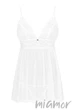 Прозрачная сорочка с трусиками Obsessive Heavenlly babydoll M/L Белая - изображение 3