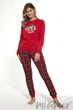 Пижама женская с новогодним принтом Family Look 671/306 Family Time 2XL Красно-черная - изображение 1