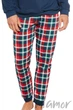 Мужская пижама с новогодним принтом Family Look 115/236 SNOWMAN 2XL Темно-синяя - изображение 3