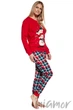 Пижама женская с новогодним принтом Family Look 671/348 SNOWMAN L Красно-синяя - изображение 3