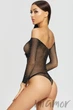 Боди-сетка с камушками-стразами SKLV 8998 S/M/L Черное - изображение 4