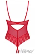 Боді еротичне з інтимними вирізами Obsessive Ingridia XS/S Червоне - зображення 4