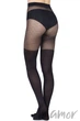Колготки имитация чулок Annes Mia 60 den 3/4 Чёрный - изображение 4