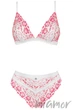 Комплект белья кружевной Obsessive Bloomys Set L/XL Розовый/Экри - изображение 3