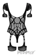 Боди-сетка с вырезом Obsessive G334 S/M/L Черное - изображение 3