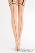 Панчохи під пояс зі стрілкою Fiore MADAME 20 den 4 Poudre/Black - зображення 2